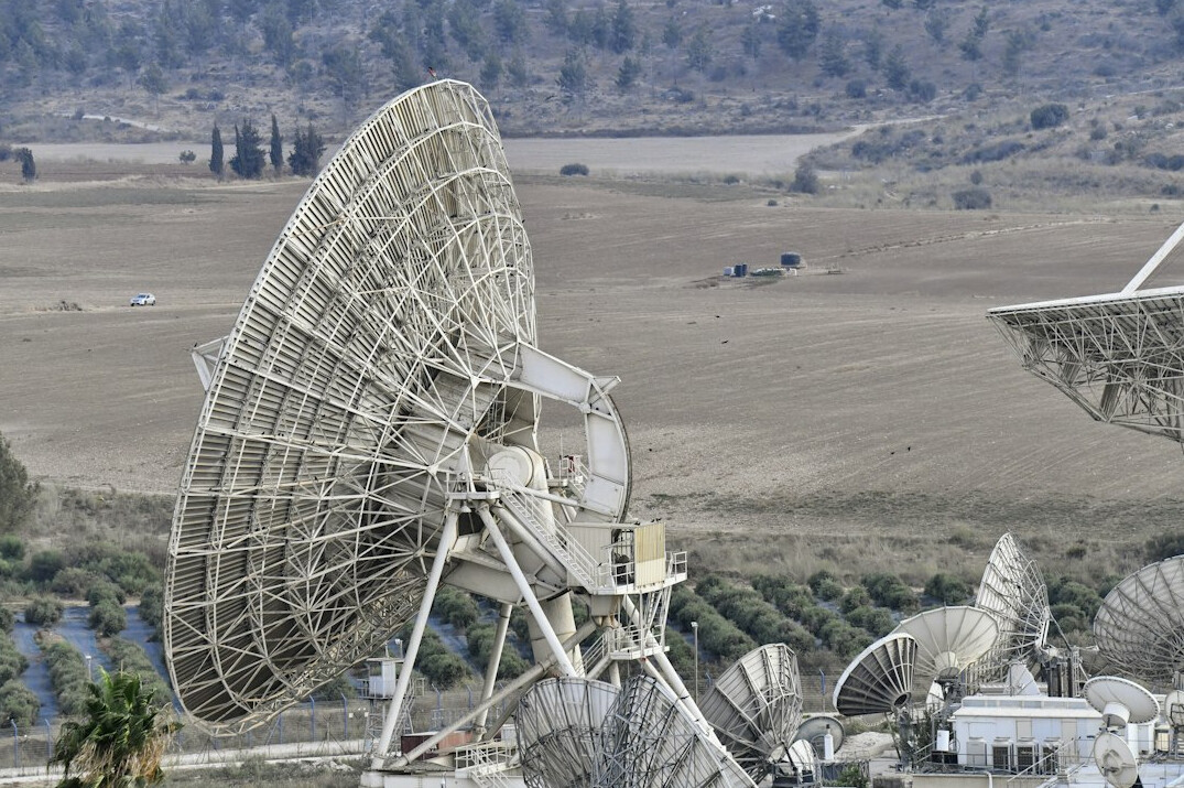 Satellite dishes and transmission equipment used for broadcast distribution